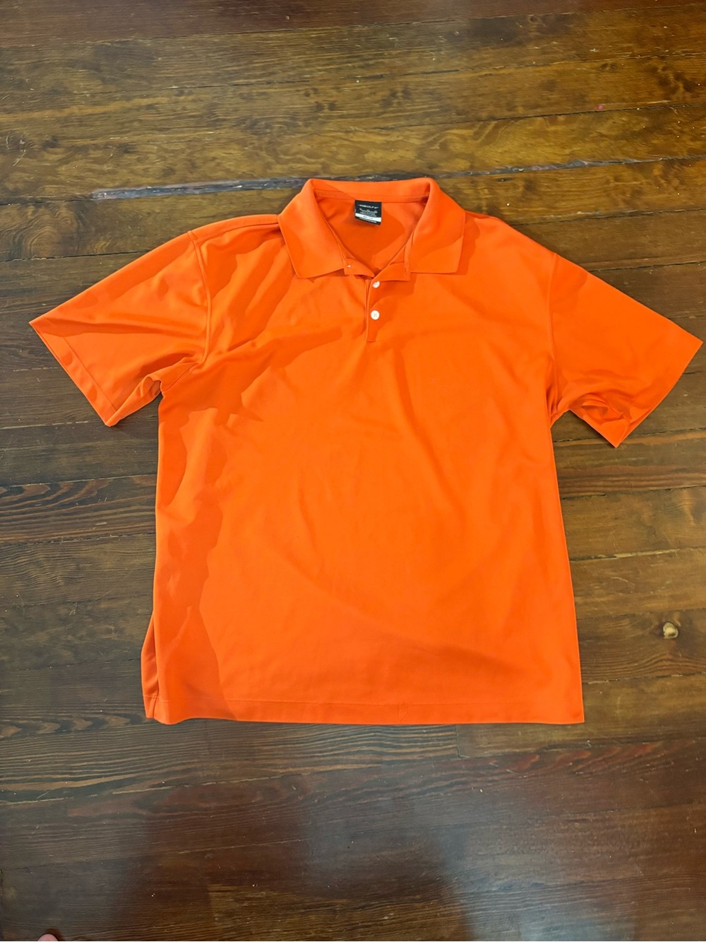 Nike golf dri-fit orange short sleeve collared jersey shirt size XL